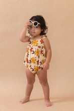 Autumn Hibiscus Bubble Bamboo Romper