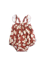 Rust Puakenikeni Bubble Bamboo Romper
