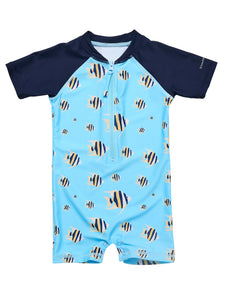 Angel Fish Short Sleeve Sunsuit