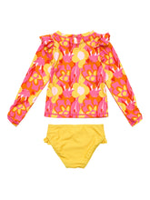 Pop of Sunshine Long Sleeve Ruffle Set