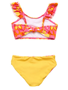 REVERSIBLE Pop of Sunshine Frill Crop Bikini