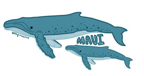 Whale Maui Sticker