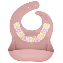 Silicone Bib in Plumeria Lei