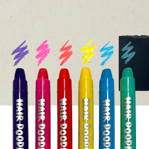 Hair Doodlers Hair Crayons - Set of 6 Colors