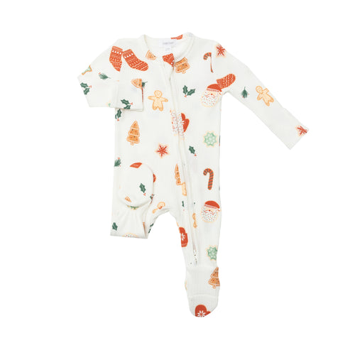 3-6mos, 6-9mos, 9-12mos - Cookies Thermal Zipper Footie