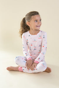 6-12mos - Nutcracker Globes Long Sleeve Lounge Wear Pajama Set