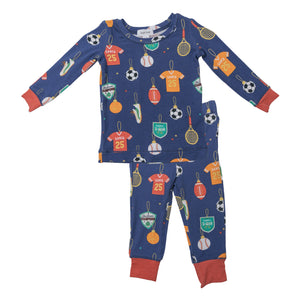 6-12mos, 12-18mos, 5yrs, 6yrs, 8yrs - Sports Ornaments Long Sleeve Loungewear Set