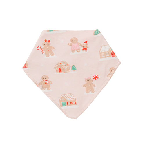 Pink Gingerbread Bandana Bib