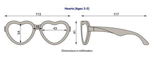 POLARIZED Heart Shaped Frosted Pink with Purple Mirrored Lenses Kids Sunglasses