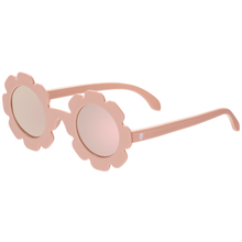 POLARIZED Flower Shaped Peach Keen with Rose Gold Mirrored Lenses Kids Sunglasses