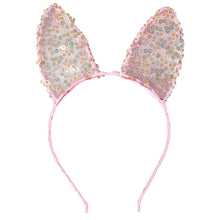 Bella Bunny Sequin Covered Wired Ears Headband