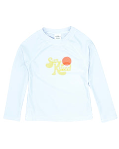 2yrs, 6yrs - Sun Kissed Long Sleeve Rash Guard Top in White