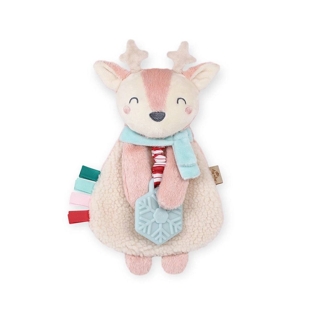 Holiday Itzy Lovey Pink Reindeer Plush + Teether Toy