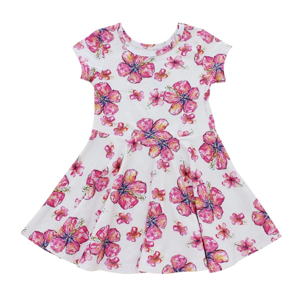 Hibiscus Kiss T-Shirt Twirl Dress