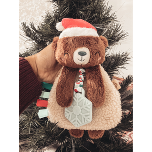 Holiday Lovey Bear Plush + Teether Toy