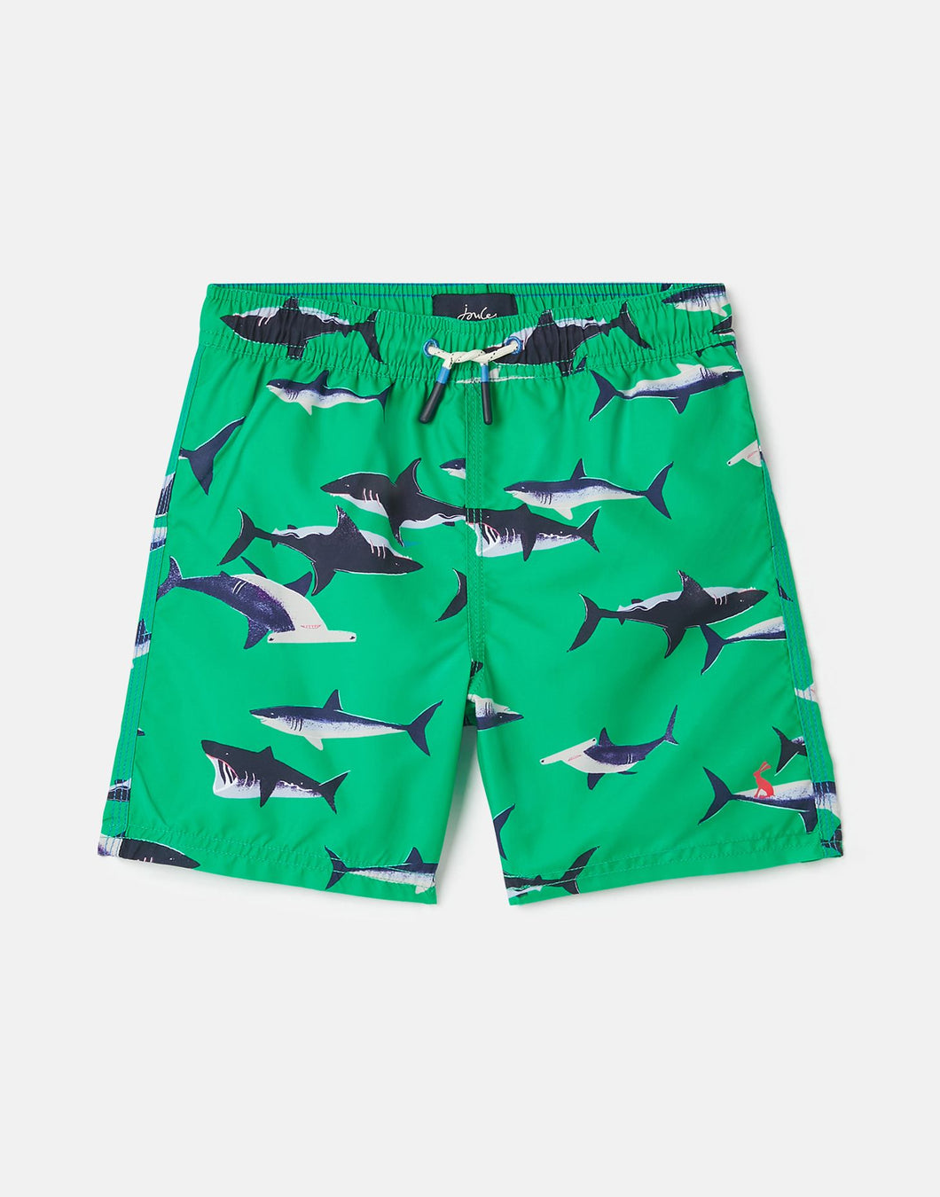 12yrs - Navy Shark on Green Swim Shorts