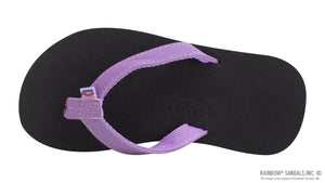 Kids Grombow - Soft Rubber Top Sole with 1/2" Narrow Strap and Pin line in Purple