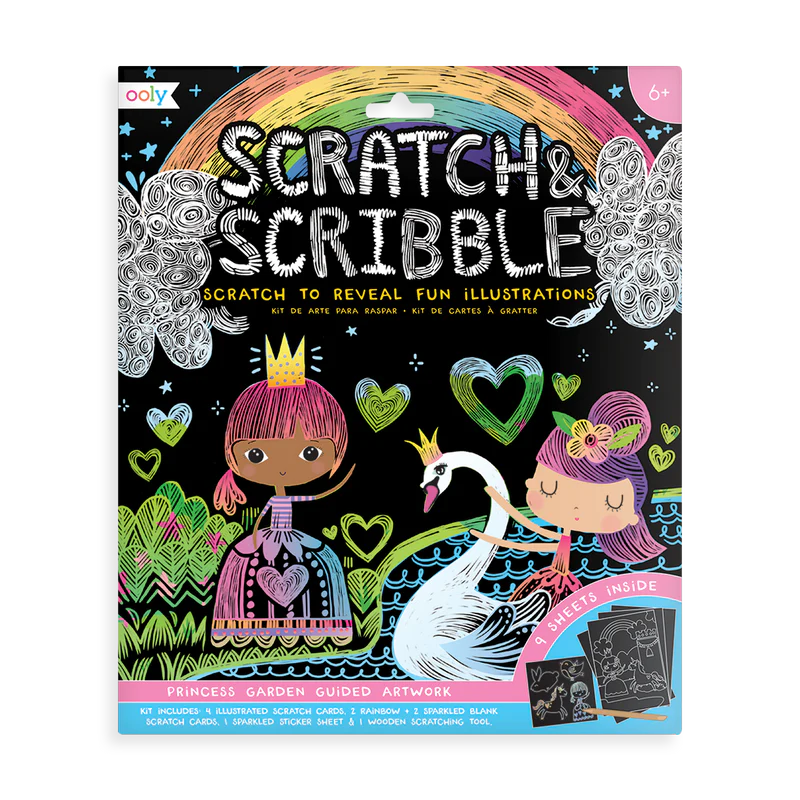 Scratch and Scribble Art Kit - Princess Garden