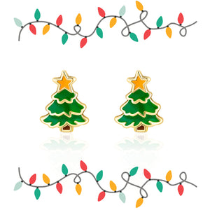 Oh Christmas Tree Holiday Stud Earrings