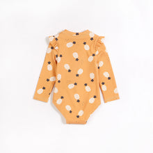 6yrs - Pineapples on Sunset Long Sleeve One-Piece Swimsuit