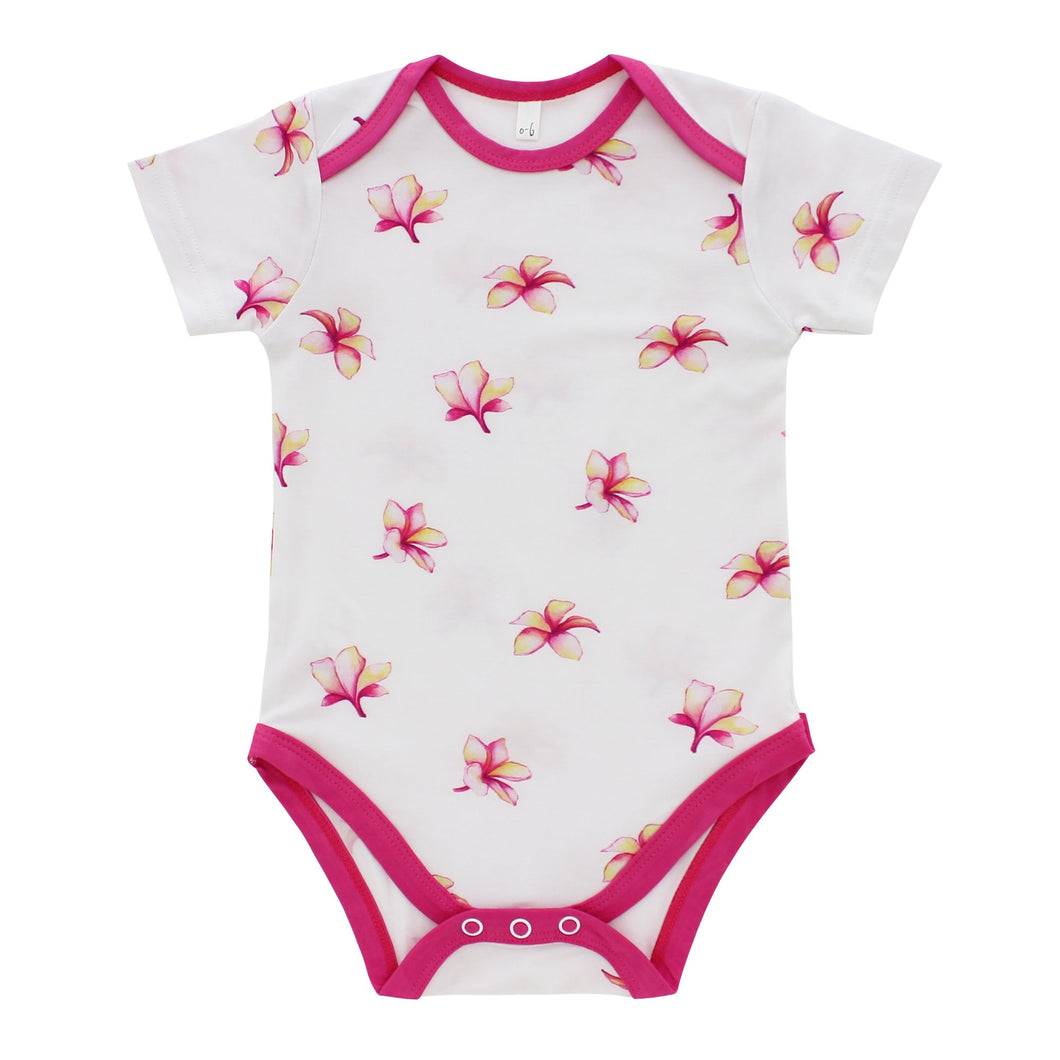 Plumeria Bamboo Onesie