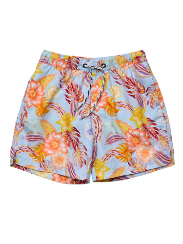 7-8yrs Sustainable Volley Board Short in Boho Tropical