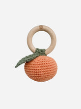 Cotton Crochet Rattle & Teether - Orange