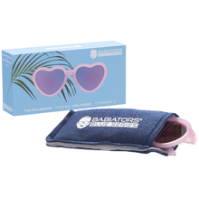 POLARIZED Heart Shaped Frosted Pink with Purple Mirrored Lenses Kids Sunglasses