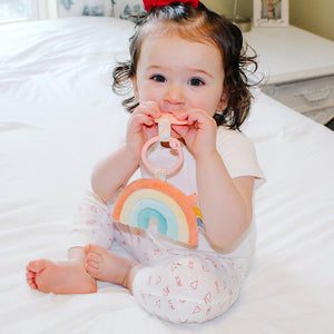 Rainbow Itzy Pal Plush + Teether