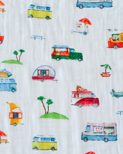 Cotton Muslin Swaddle in Food Truck
