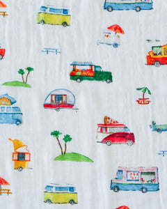 Cotton Muslin Swaddle in Food Truck