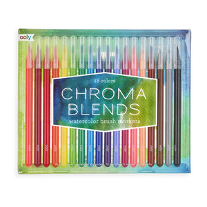 Chroma Blends Watercolor Brush Markers - Set of 18