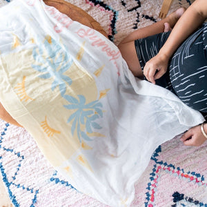 You are my Sunshine Hawaiian Aloha Theme Bamboo Cotton blend Blanket
